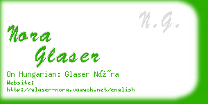 nora glaser business card